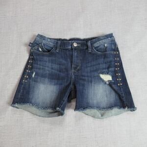 Rock & Republic Shorts Womens 10 Bumpershoot Distressed Studded Cut Off Denim